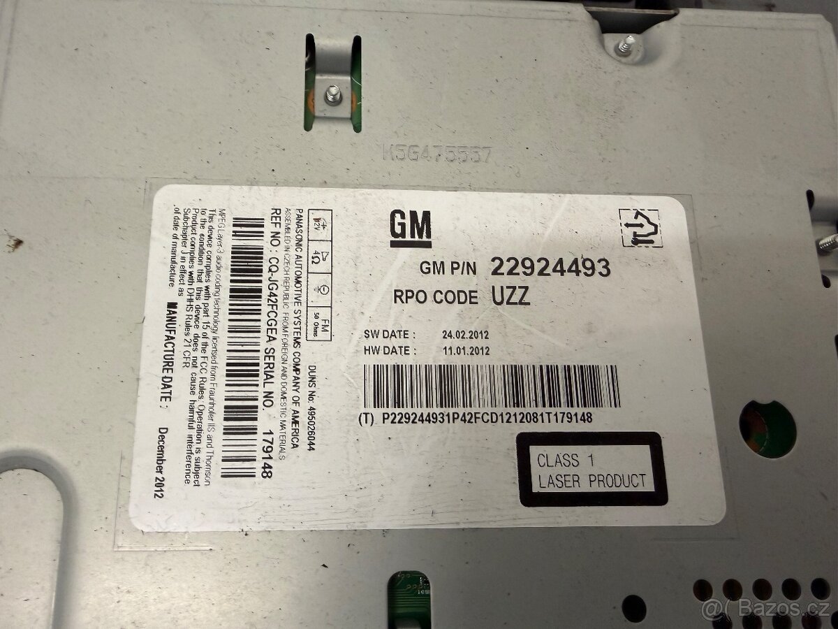 Opel Zafira C autorádio CD400 - 5