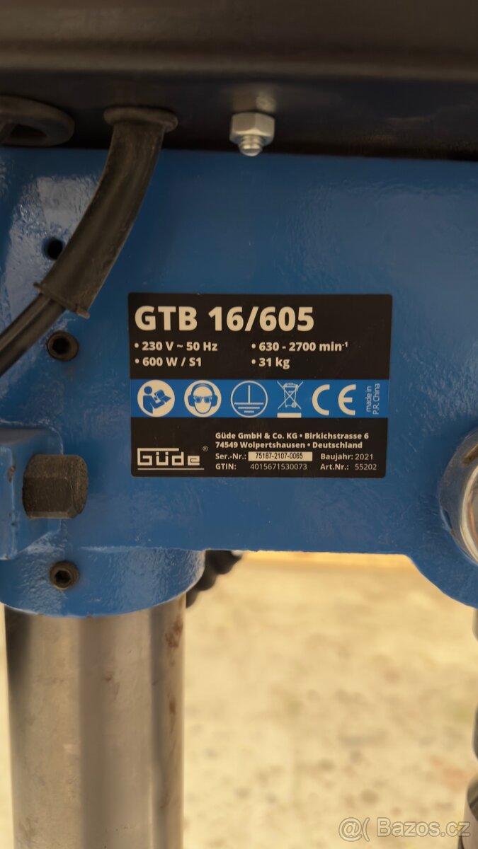 Stolní vrtačka Güde 16/605, 55202 - 5