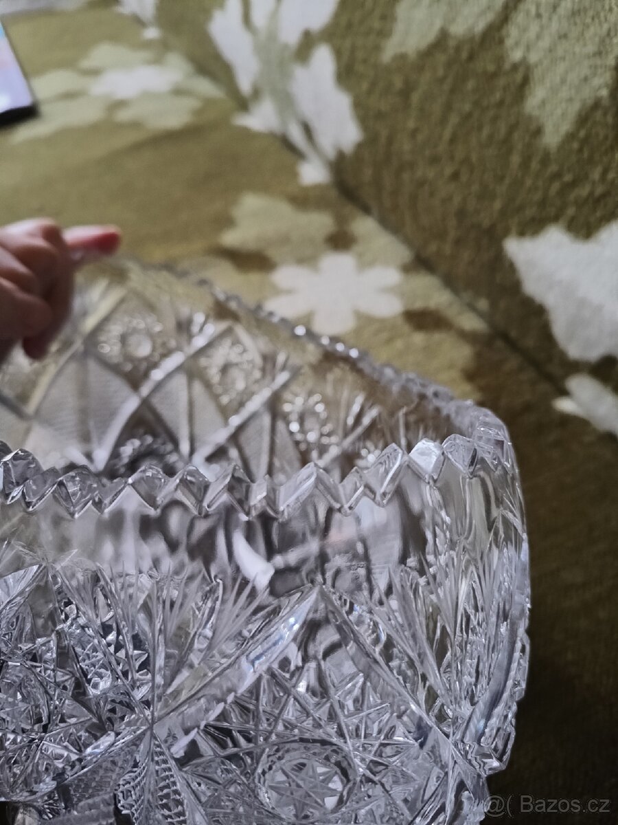 Velka brousena misa ceske sklo - 5