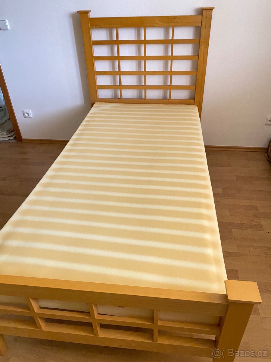 Jednolůžková postel,masiv - 5