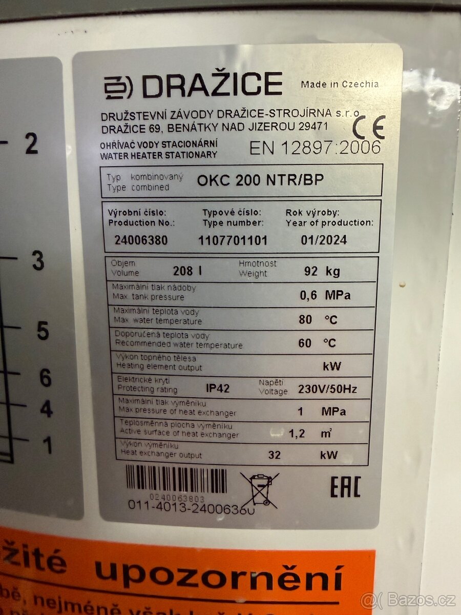 Ohřívač vody 200L - 5