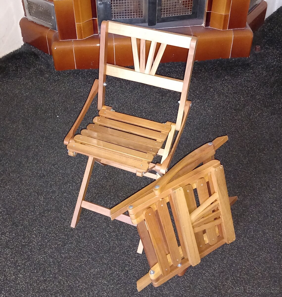Židle, stůl,dětské židličky,rozkládací postel - 5