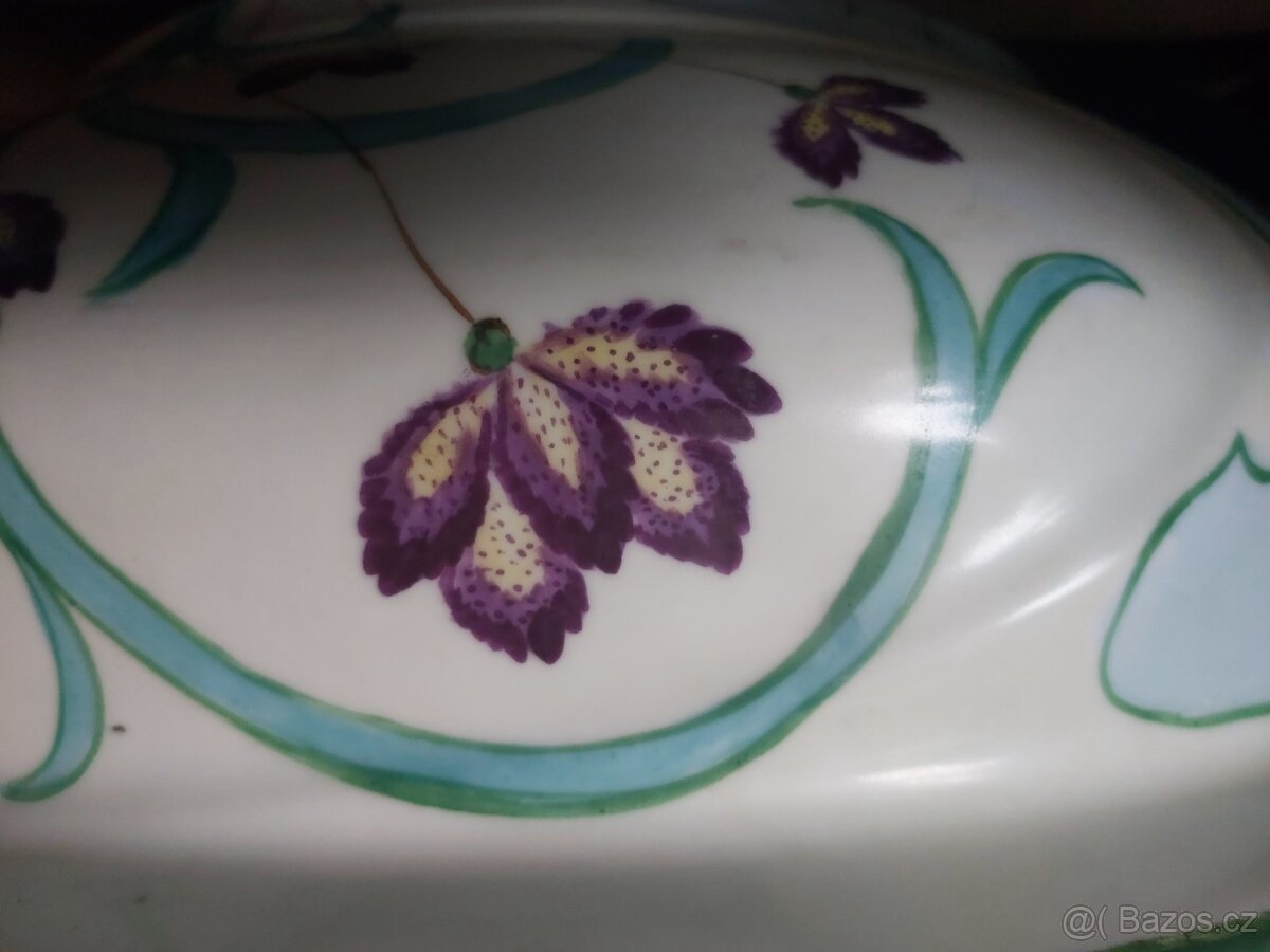 Secesni, ručně malovaná mycí souprava - 5