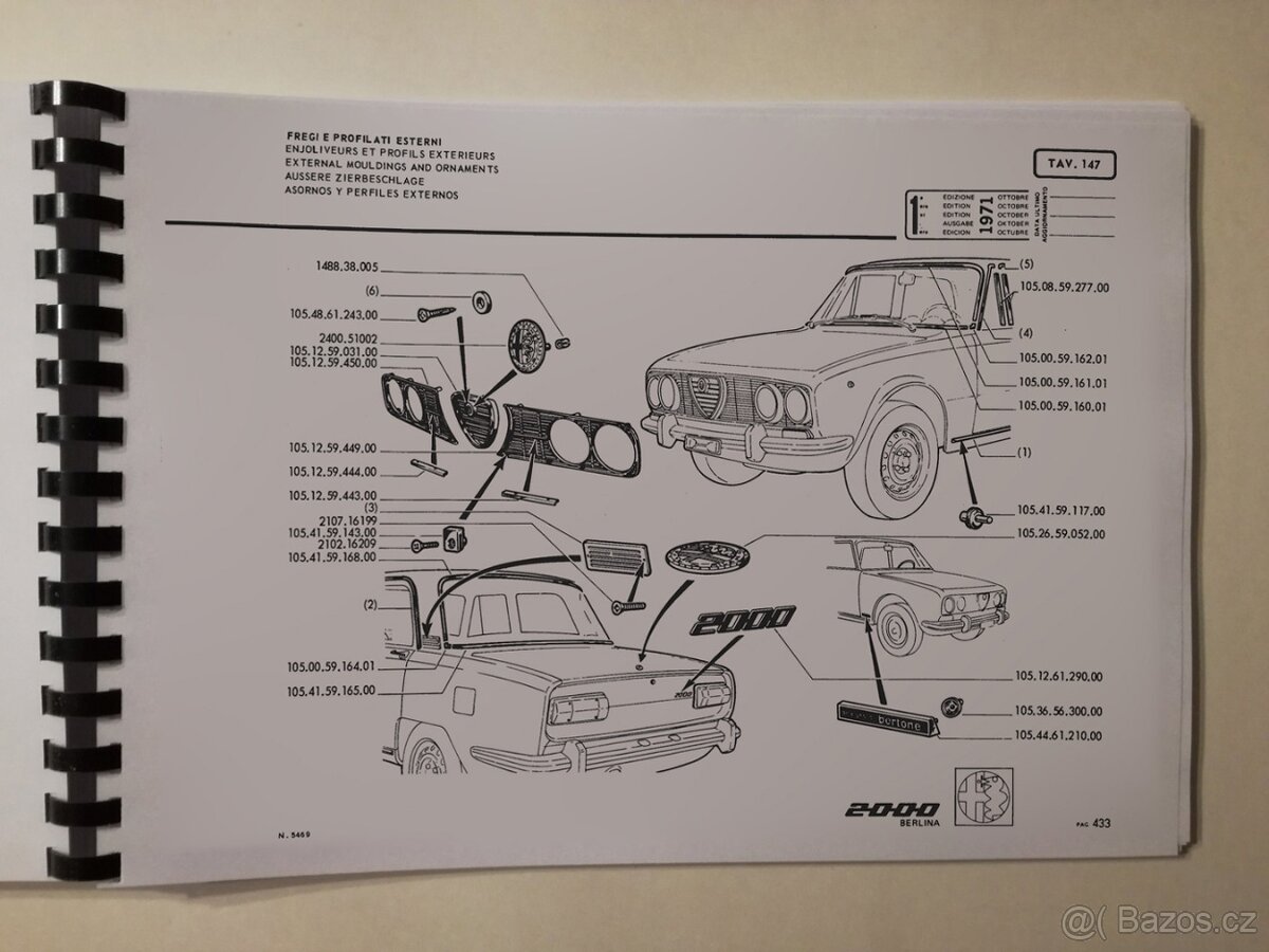 Katalog dílů Alfa Romeo 2000 Berlina - 5