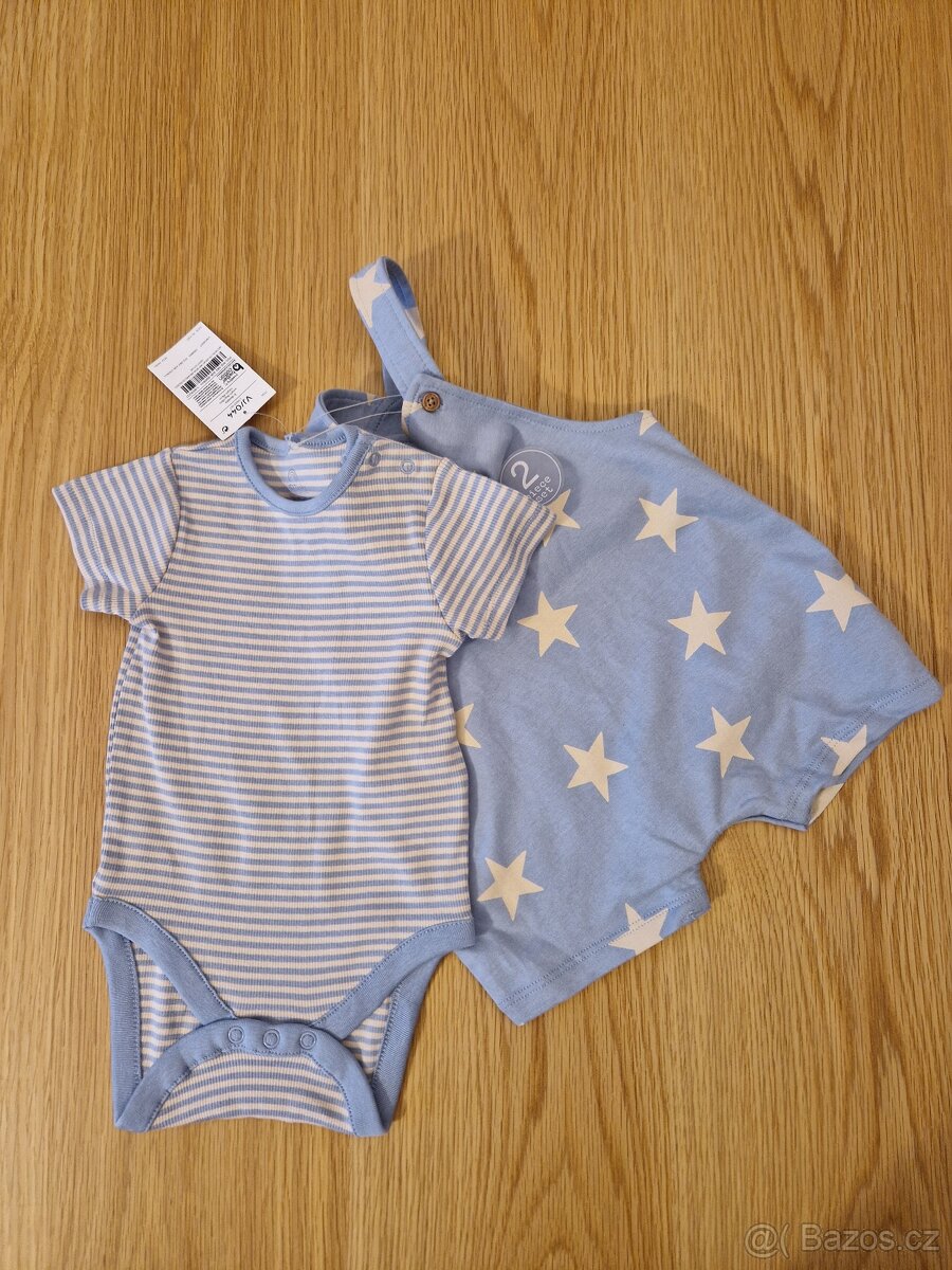 Modrobéžový set Next s proužky a hvězdičkami pro chlapečka - 5