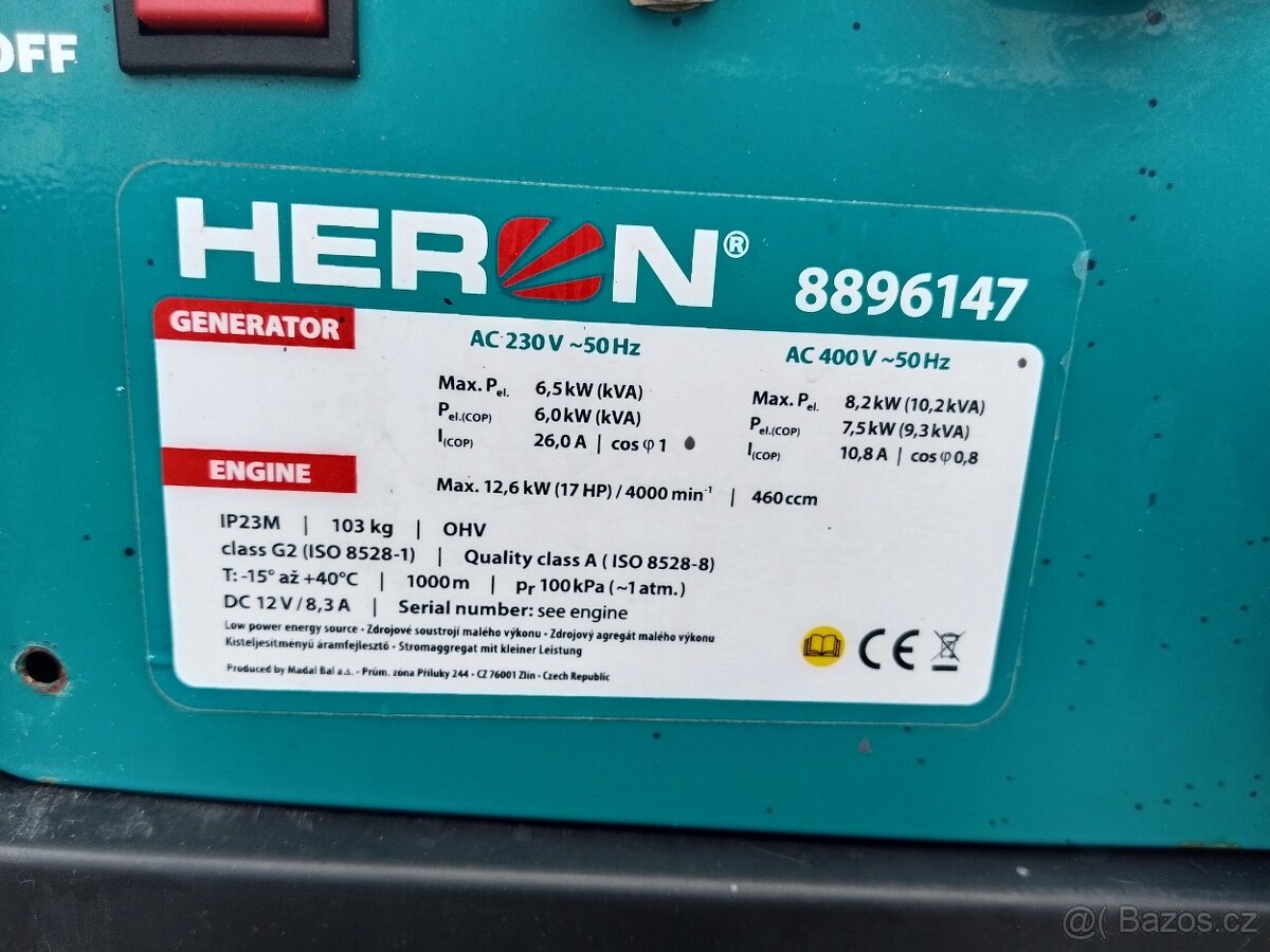 Prodám elektrocentrálu Heron - 5