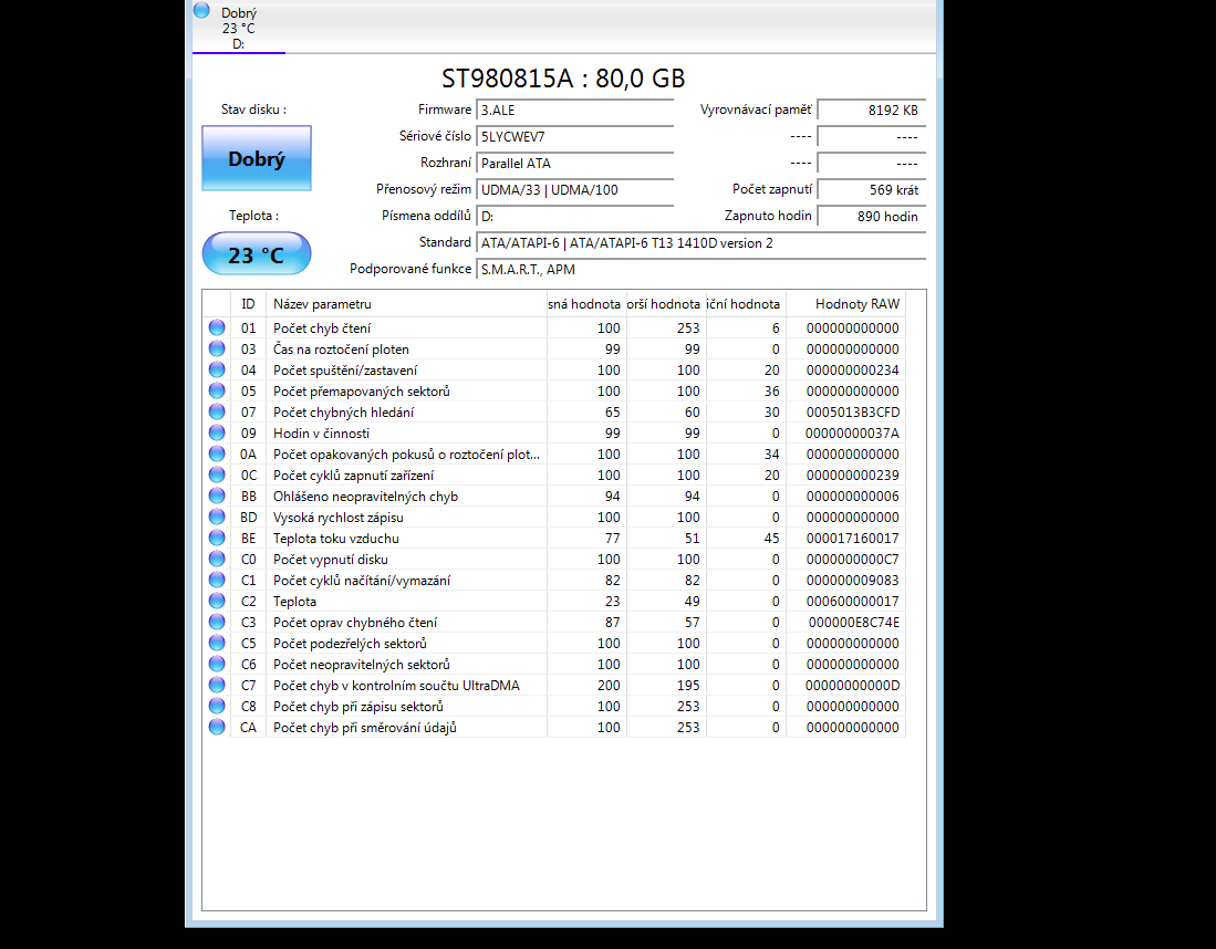 6x IDE HDD do Notebooku bez vadných sektorů. - 5