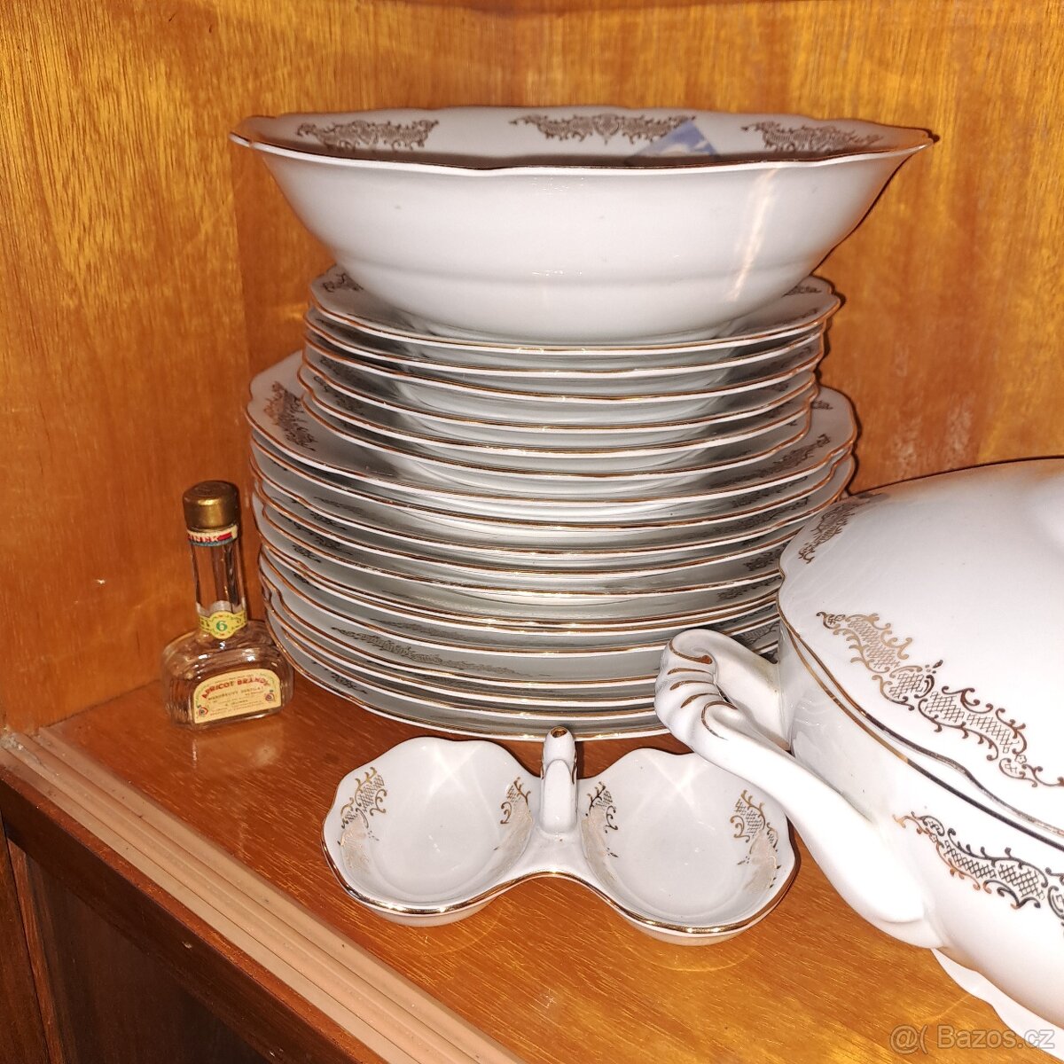 Porcelán starožitný nábytek sklo czechoslovakia - 5