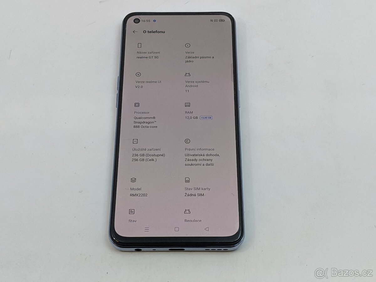 Novy Realme GT 5G 12/256gb silver. Záruka 6 měsíců - 5