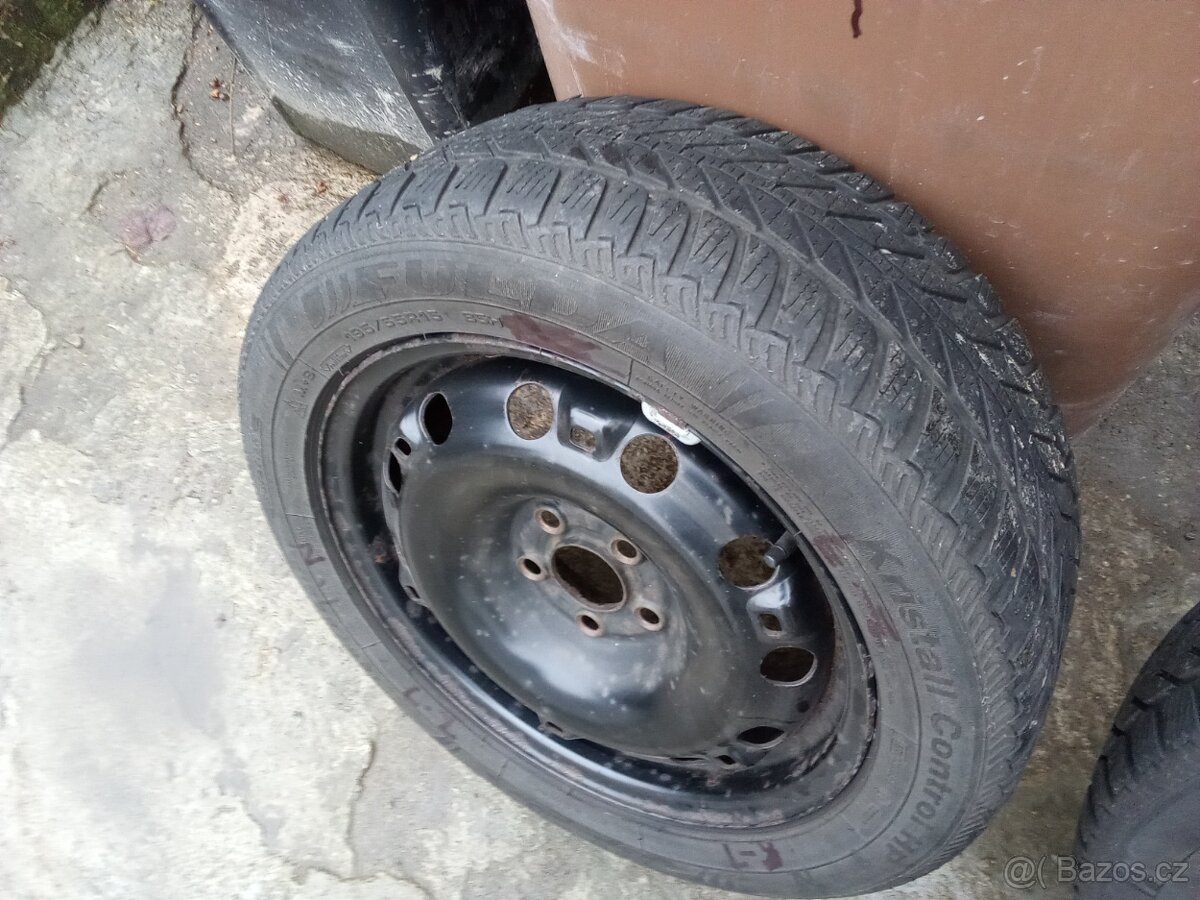 Sada zimních pneu 195/55r15+plechace - 5