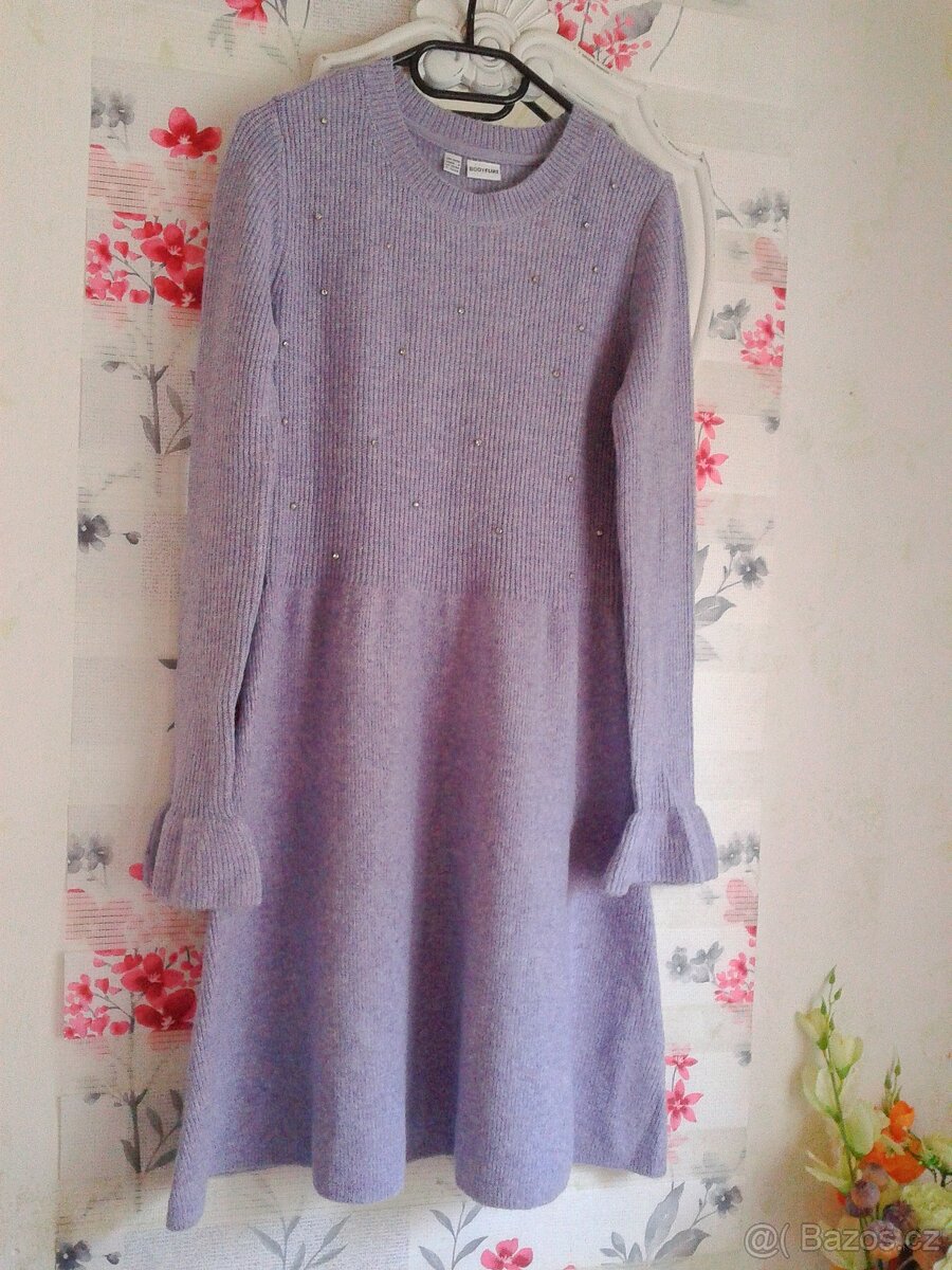 Nádherné a elegantní pletené šaty 38/40 - 5