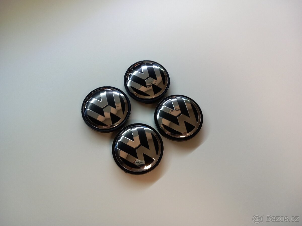 Středové krytky Vw, 56x52mm chrom logo - 5
