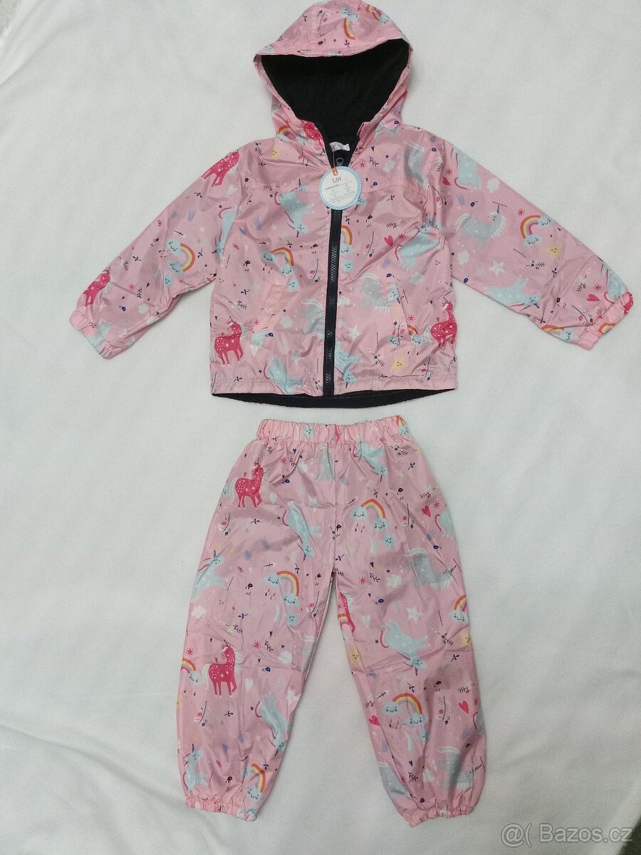 Nový nepromokavý termo set Jednorožci, vel.92/98 - 5