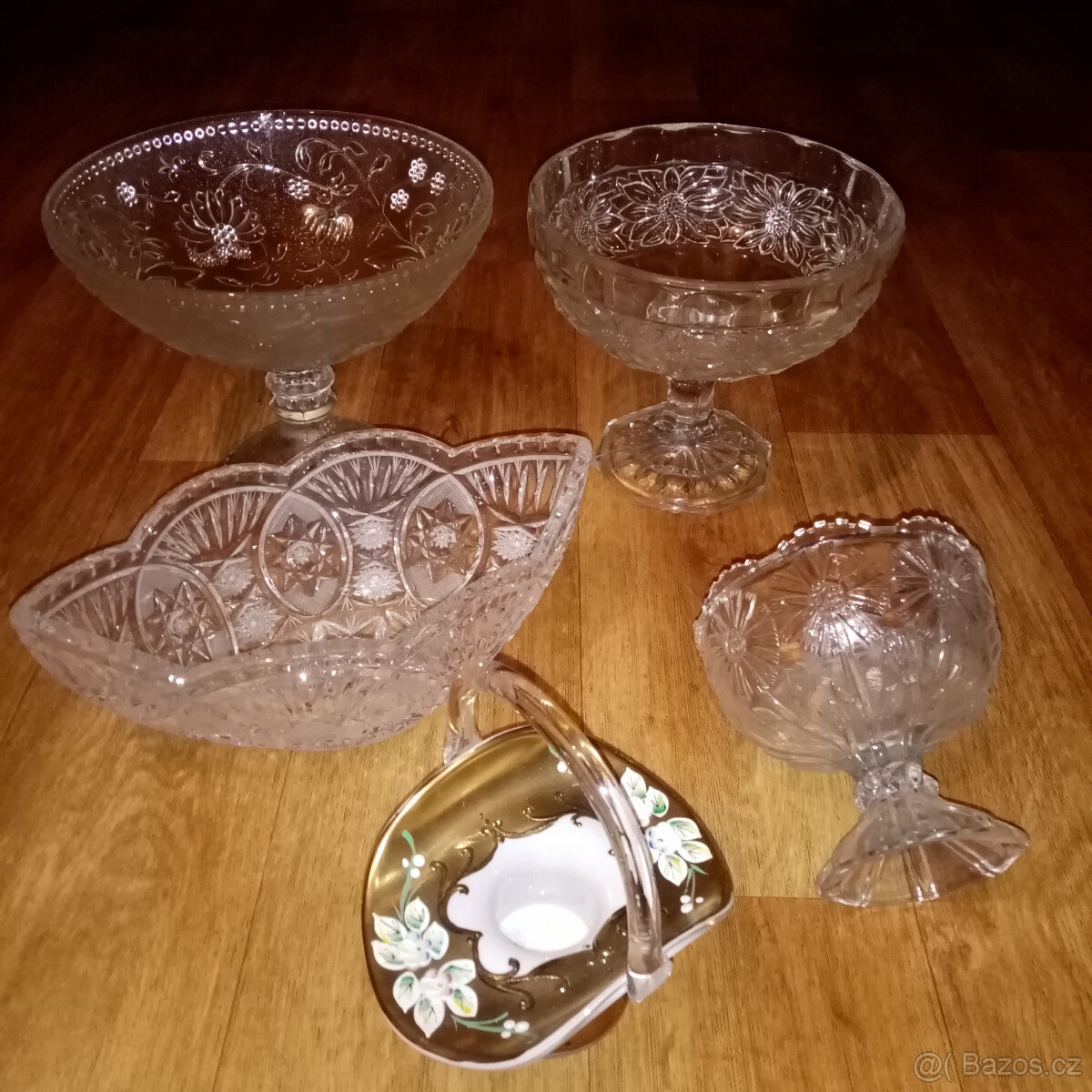 Prodám staré sklo, mísy nástolce - 5