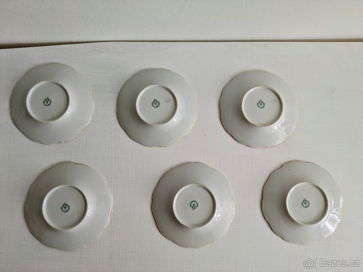 Porcelánová sada 6 šálků s podšálky (Horní Slavkov) - 5