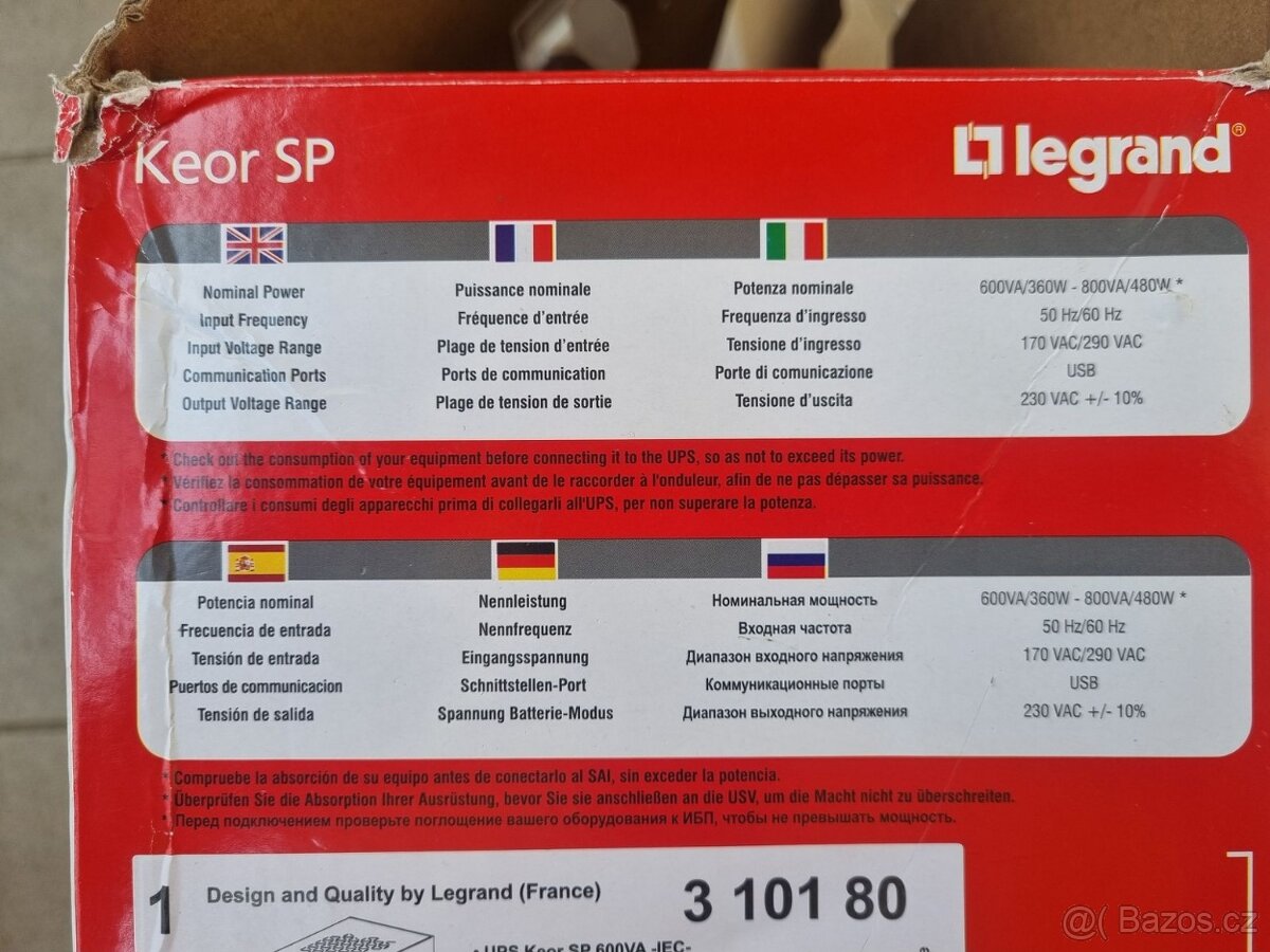 Záložní zdroj UPS Legrand Keor SP - 5