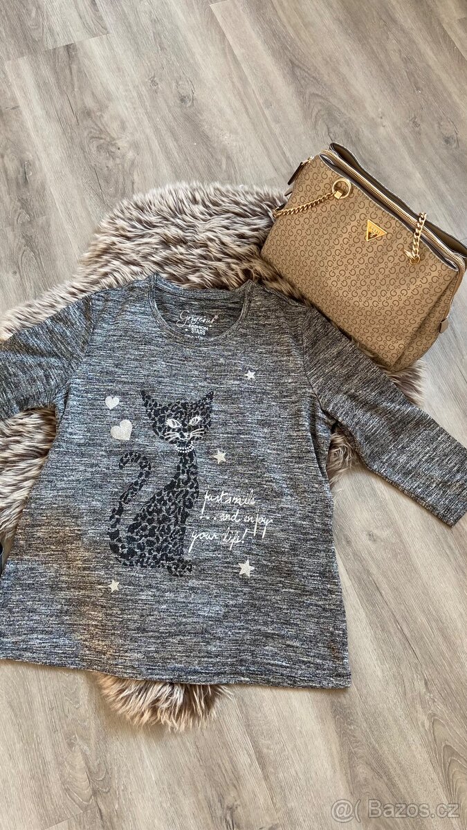 Dámská halenka s motivem kočky vel.M - 5