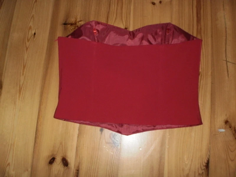 plesovy#korzet# top# bezrukavu# malinova# UK 14 - 5