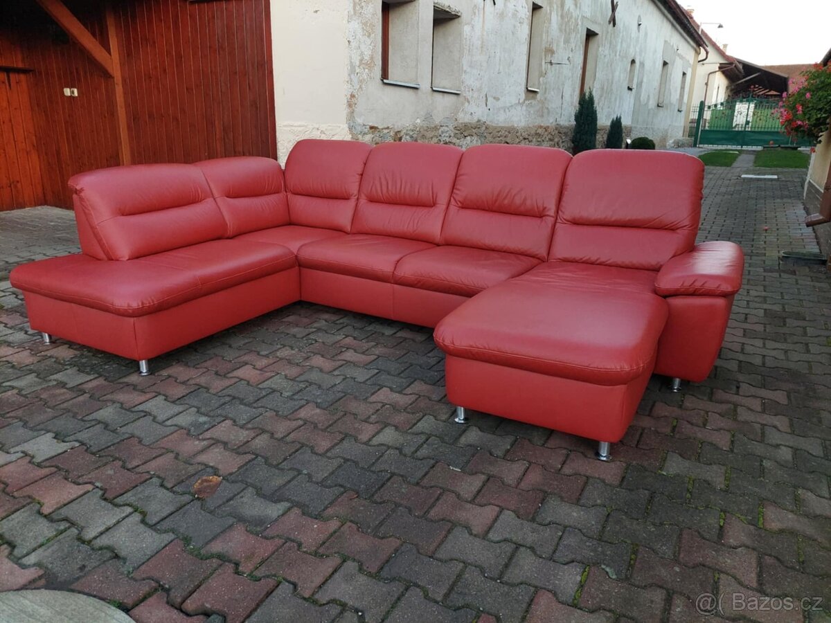 Kožená sedací souprava TOP STAV - 5