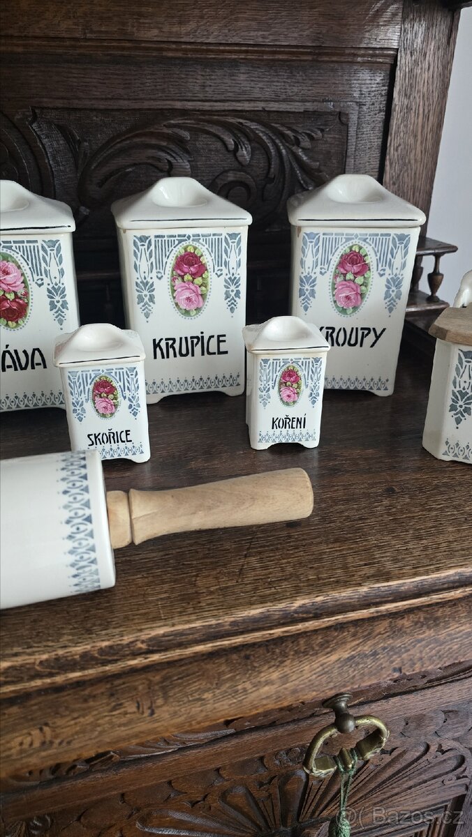 Keramické kořenky s motivem růžiček - 5