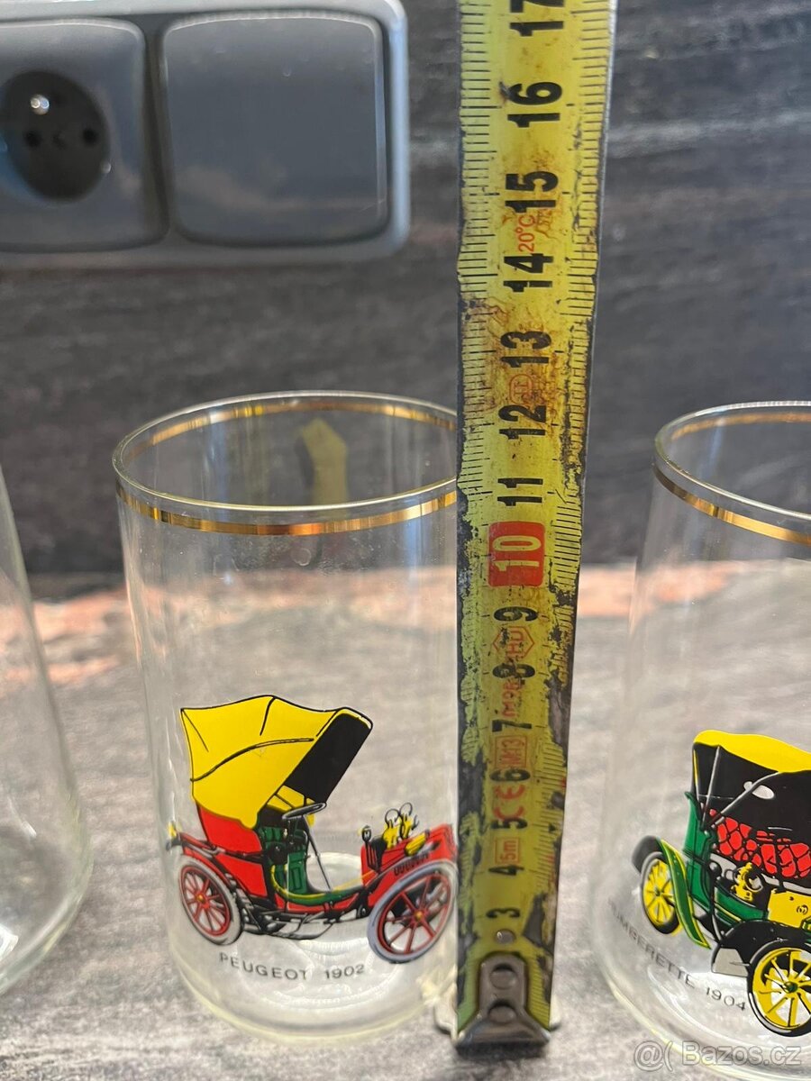 Sada skleniček s retro auty 6ks - 5