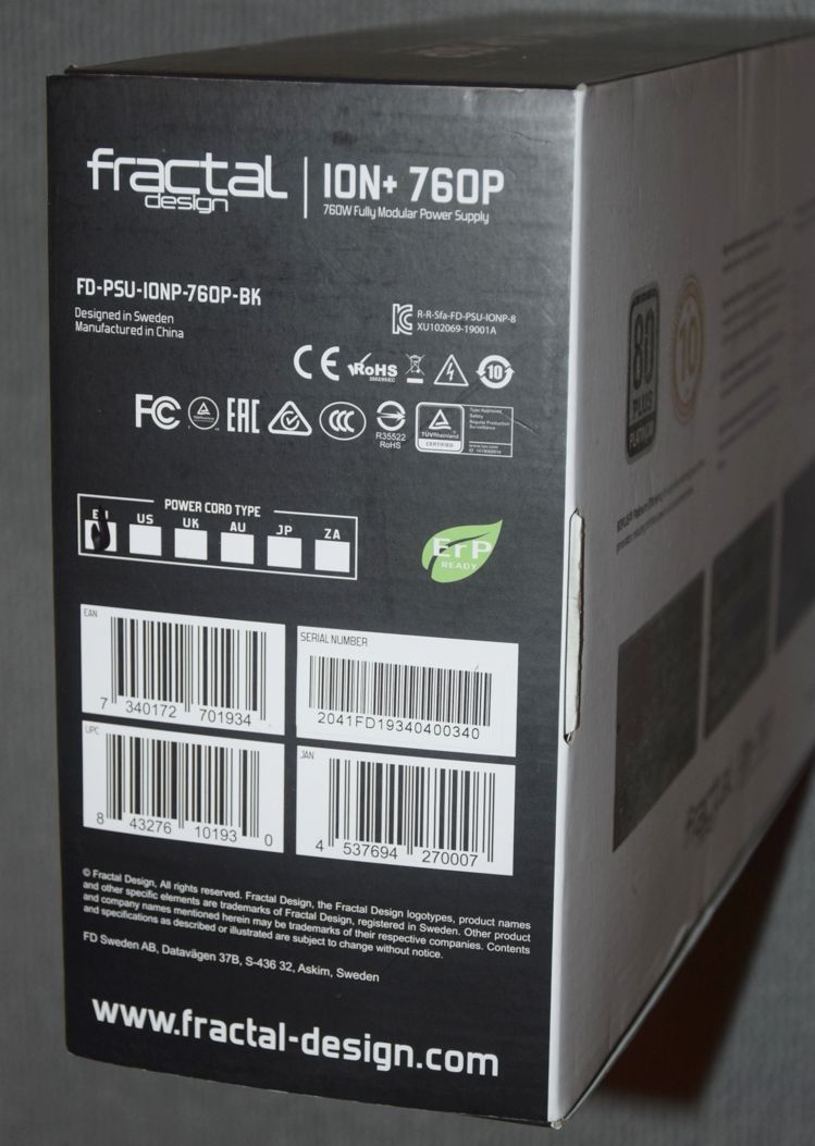 Fractal Design ION+ 760P plně modulární, tichý, PLATINUM - 5