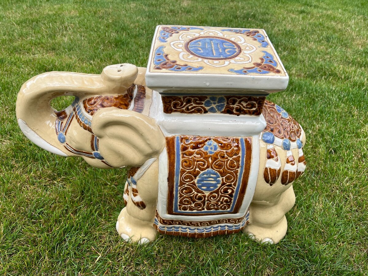 3x velký porcelánový slon - 5