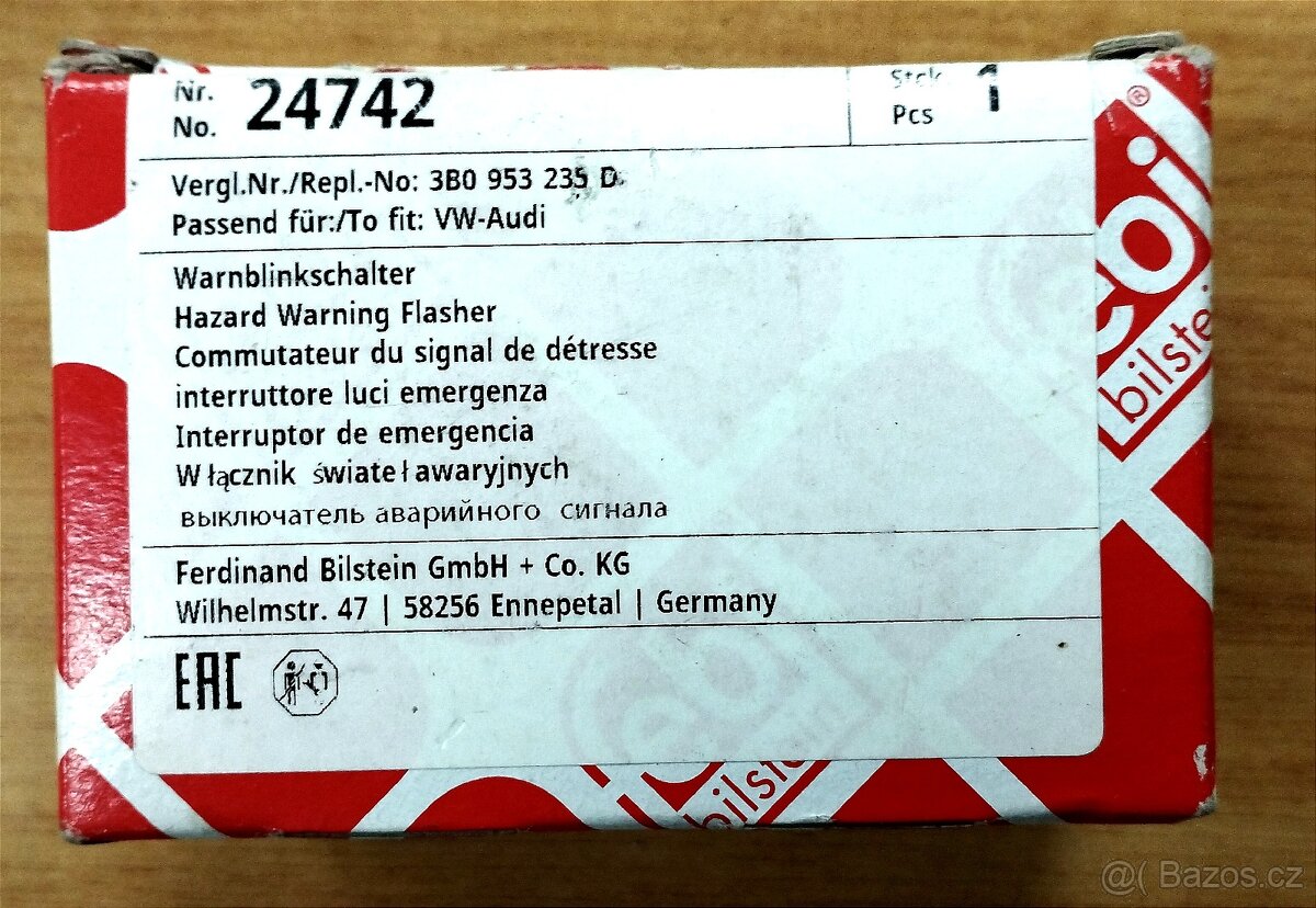 VW Passat B5 spínač VAG 3B0 953 235 - 5