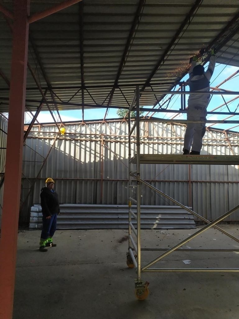 Plechová hala 180m2 10x18 výška 4m (sklad) rozložená - 5