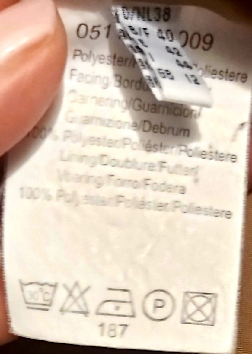 Trenčkot, kabát, béžový, vel. 38, M-L - 5