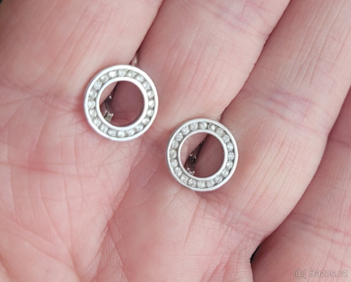Stříbrné náušnice - punc - 5