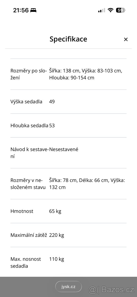Polohovací křeslo pro 2 osoby - 5