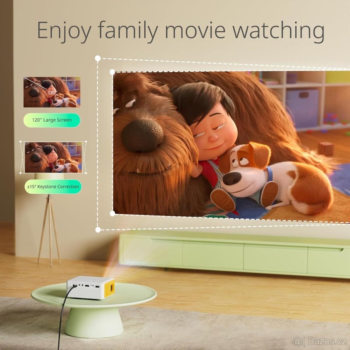 YOTON Y3 Mini Projektor 1080P, 15000L rozbalený - 5