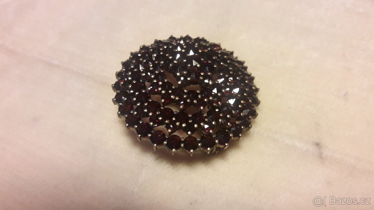 Český granát starožitné šperky - 5