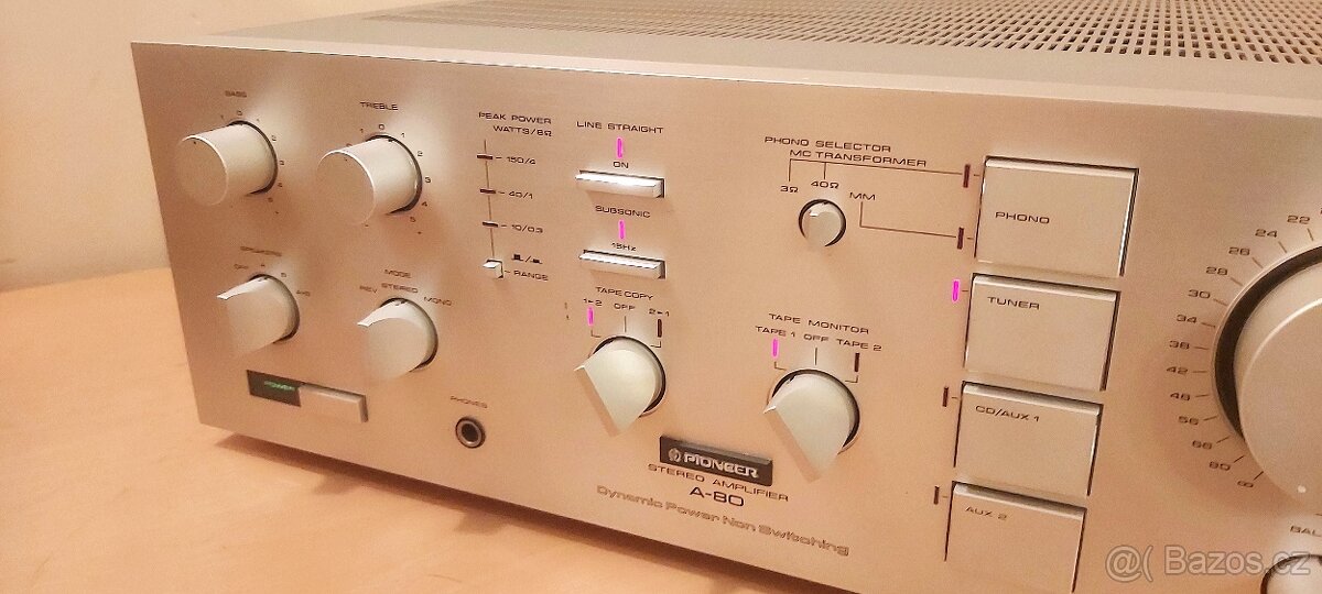 PIONEER A-80 TOP STEREO AMPLIFIER SILVER - 5