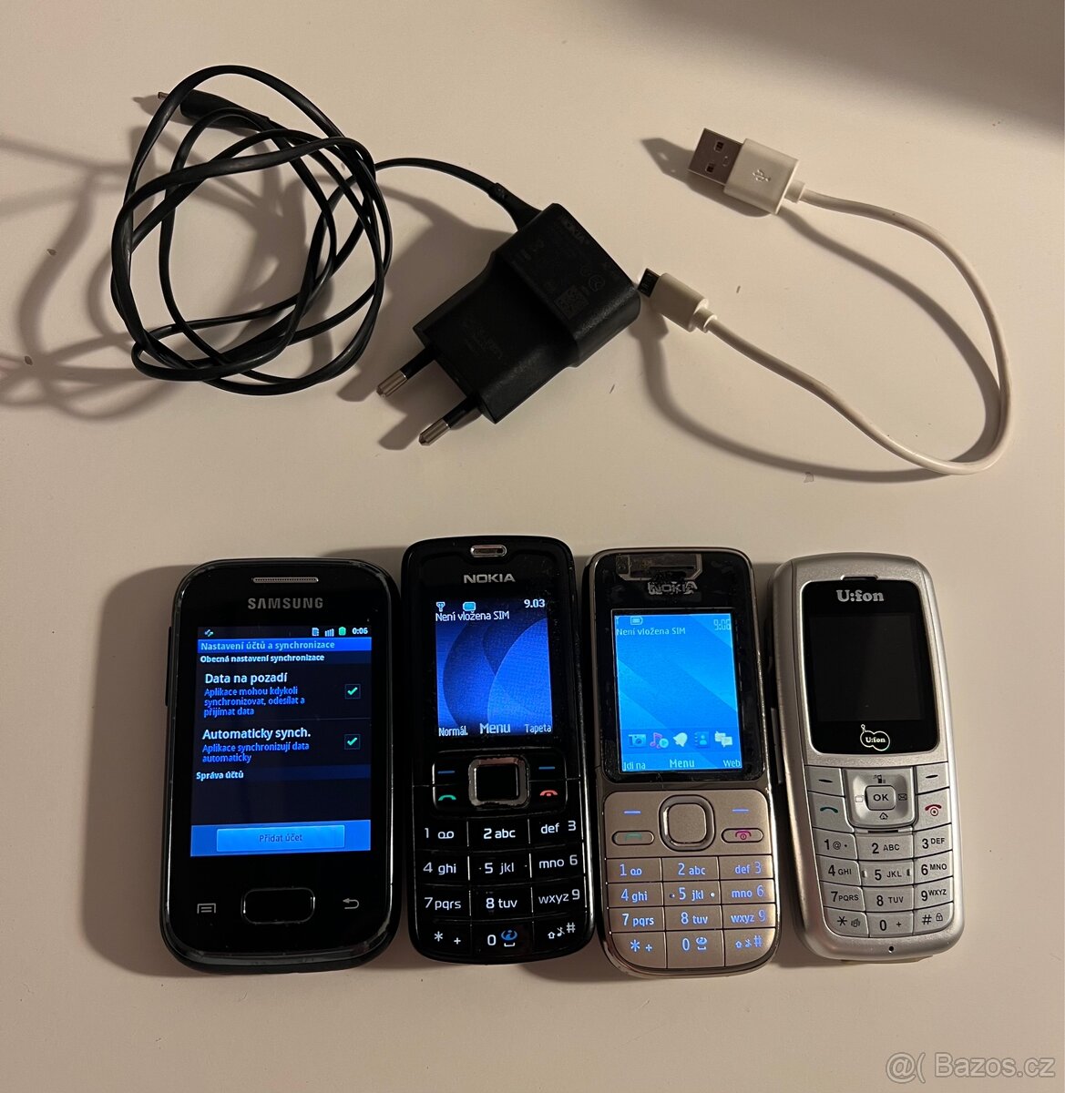 4x Mobily Telefony, pro sbiratele, Nokia, Samsung - 5