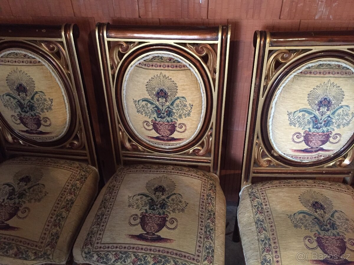 Starožitné dřevěné židle - 5