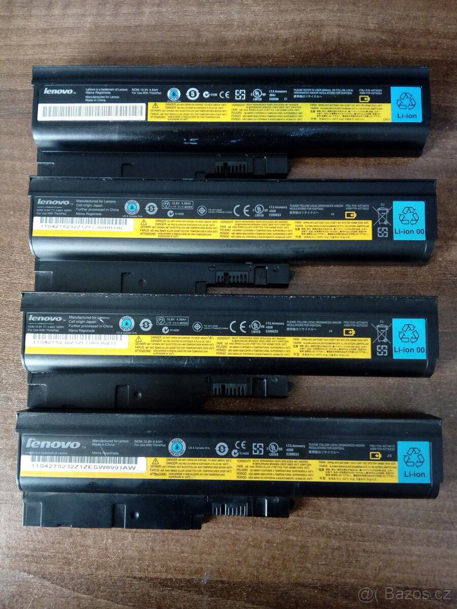 baterie (41+) pro notebooky Lenovo ThinkPad R61,T61 (2hod) - 5