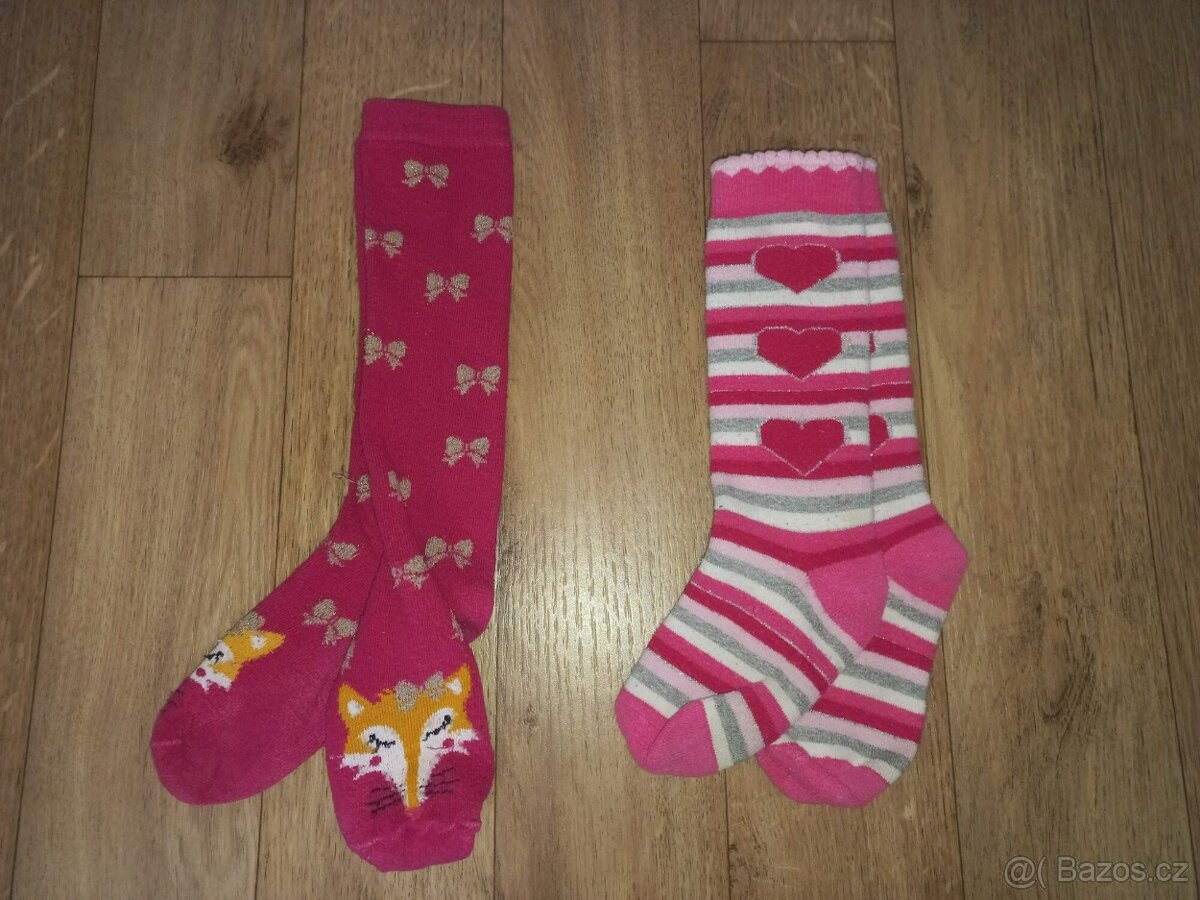 Mix ponožky, čepice, šály, rukavice (více ponožek další foto - 5