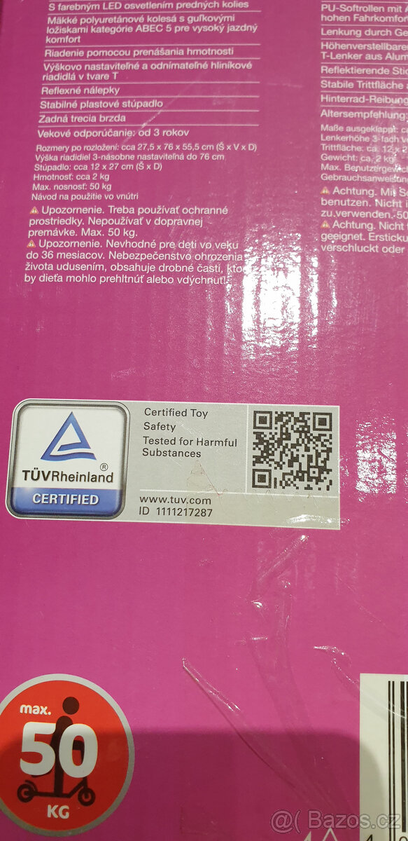 Dětská koloběžka s LED kolečky /3x kolečka/ - 5