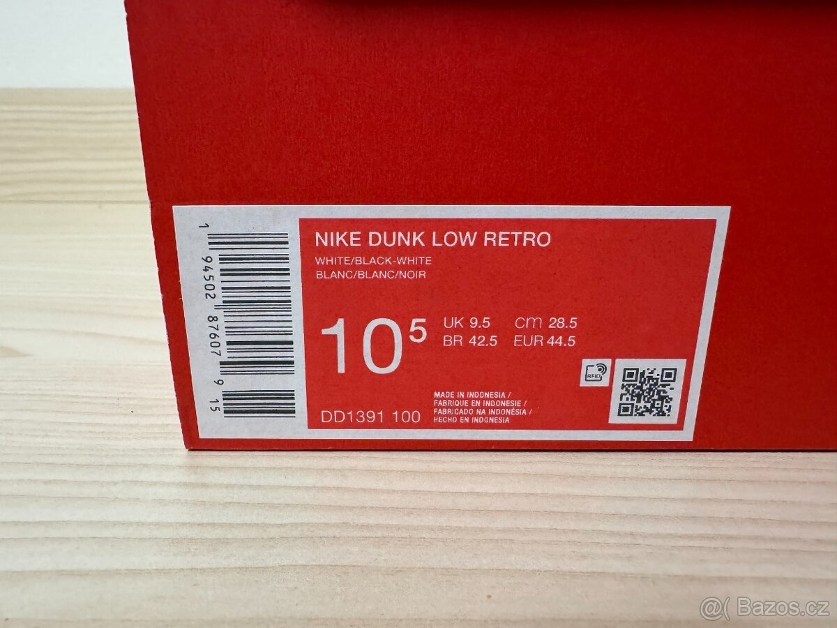 Nike Dunk Low Retro Black White Panda vel.44,5/28,5cm - 5