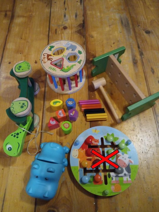 hračky, dřevěné, motorické, emoce pro malé děti - 5