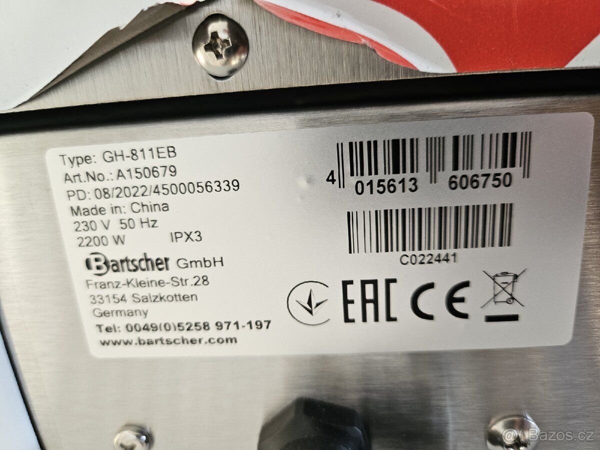 Kontaktní gril Bartscher GH811EB - 5