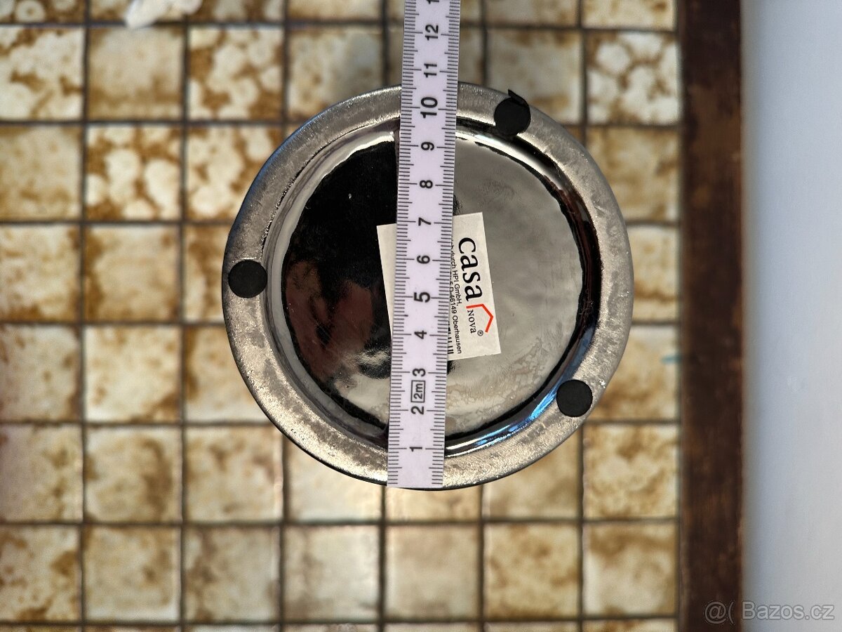 Exkluzivní designová váza Casa Nova (40 cm) – Chrom/Metalíza - 5