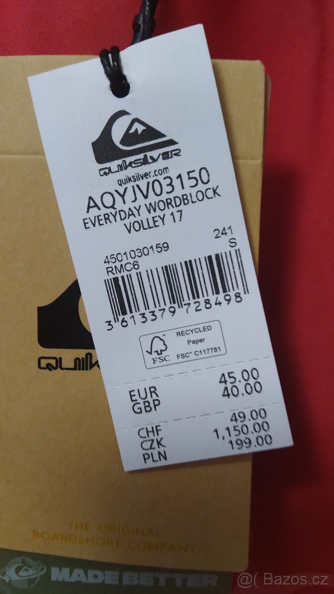 Koupací šortky Quicksilver, vel.S - 5