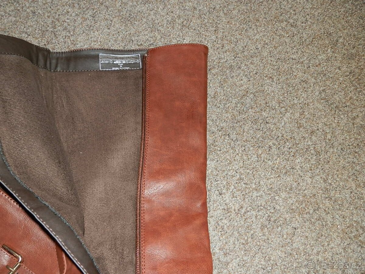 Hnědé kozačky vel.38 - 5