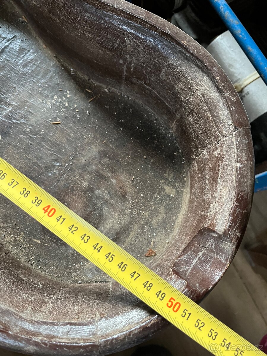 Starožitná taburetka/ dřevěná žardiniéra - 5