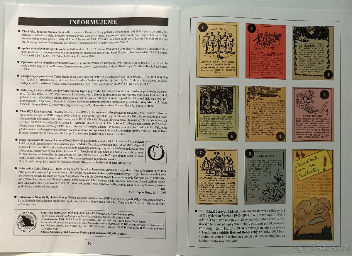 Zpravodaj SpJF. Foglar-Rychlé šípy-1996. - 5