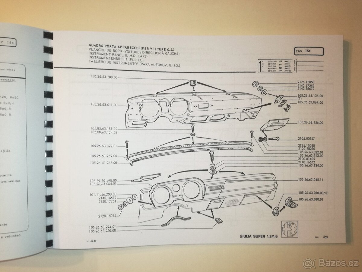 Katalog dílů Alfa Romeo Giulia Super 1.3 / 1.6 - 5
