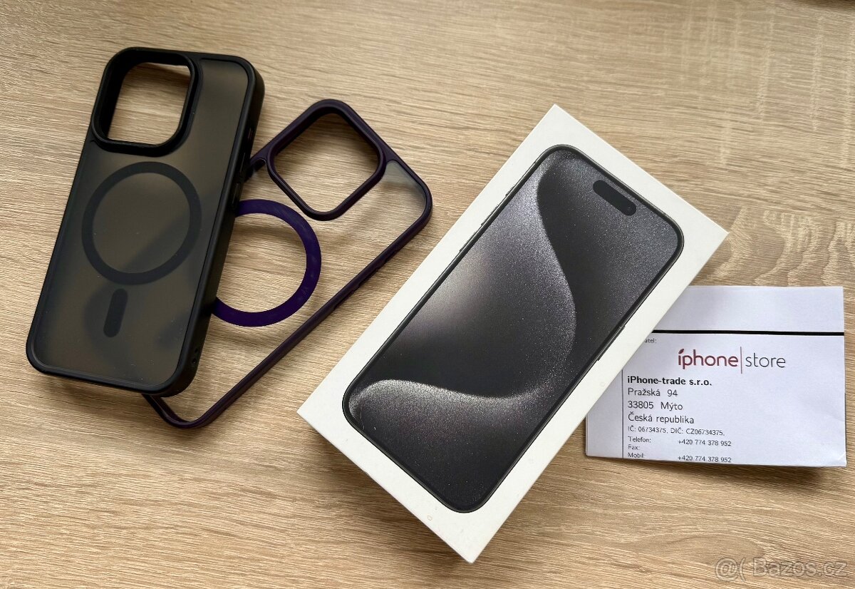 Apple iPhone 15 Pro 128gb černý titan-komplet,záruka,2xkryt - 5